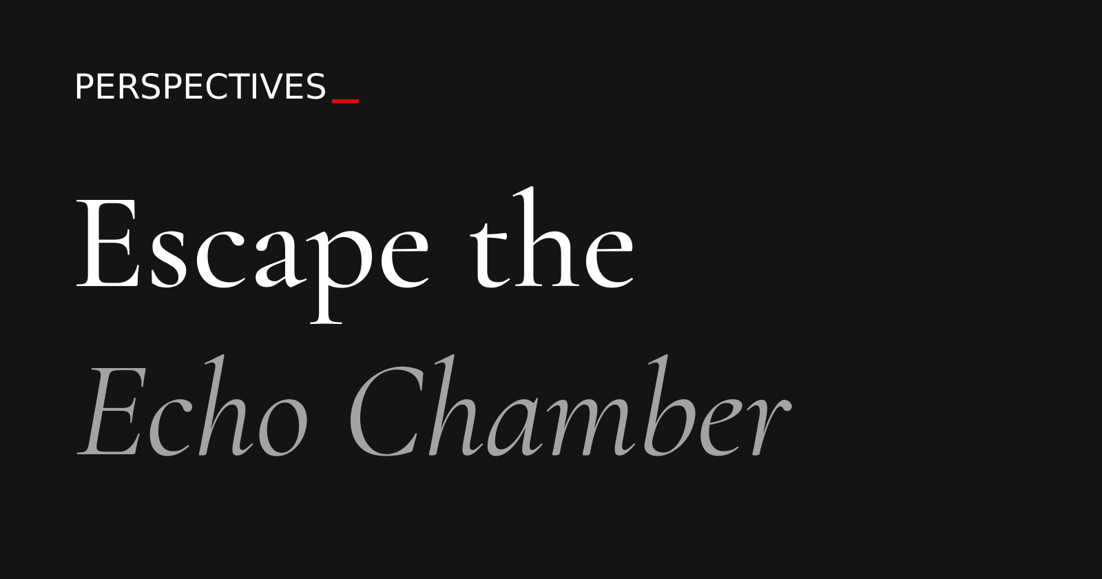 Introducing Perspectives